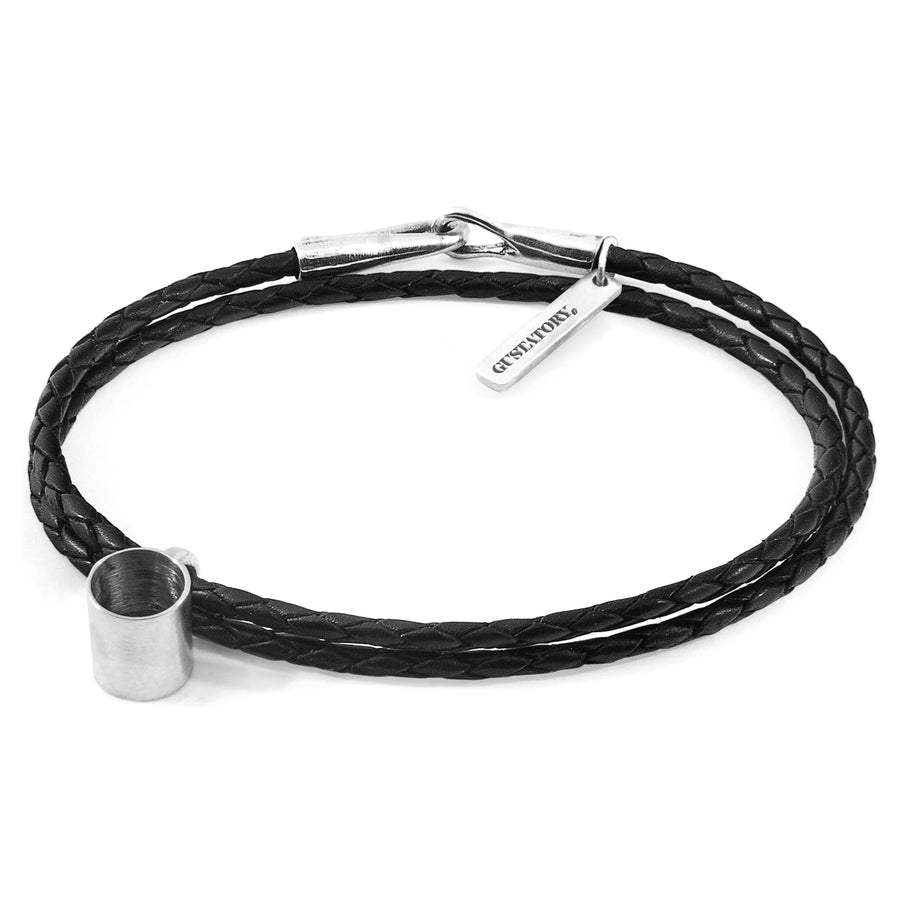 ANCHOR & CREW GUSTATORY x ANCHOR & CREW Black Coffee Mug Silver and Braided Leather Bracelet