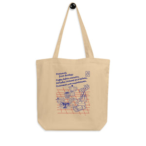 GUSTATORY Postcards From Sunday Originals Organic Cotton Tote Bag