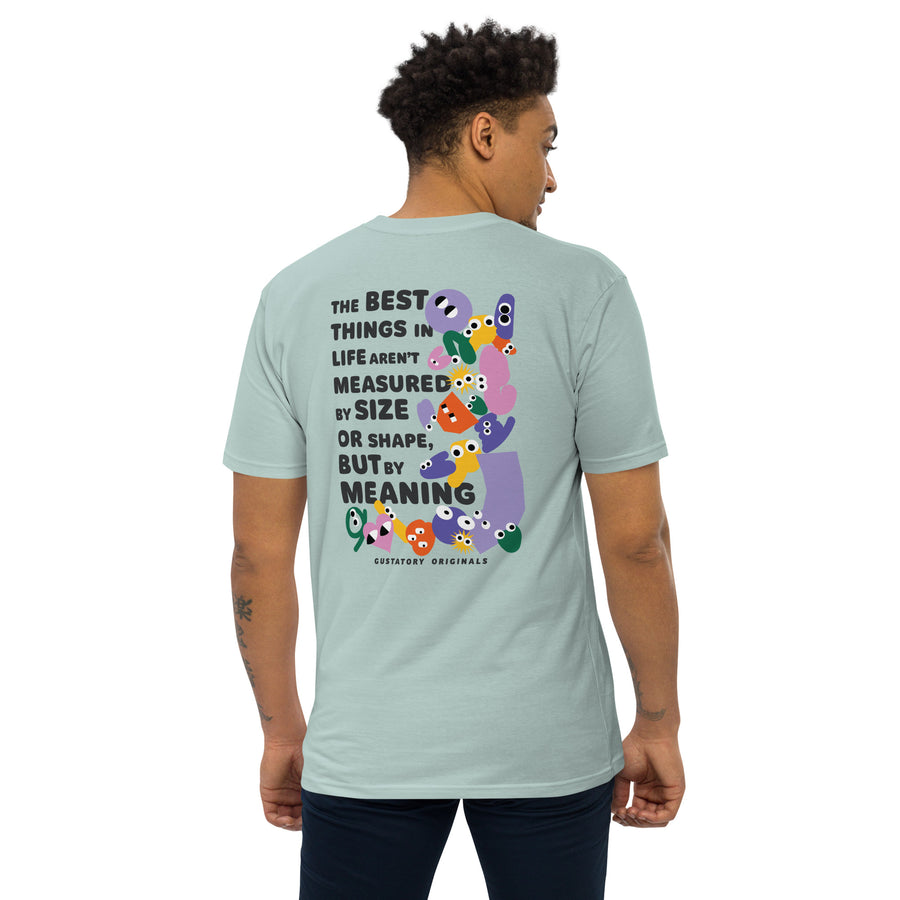 GUSTATORY Shapes & Sizes Originals Heavy Cotton Embroidered T-Shirt