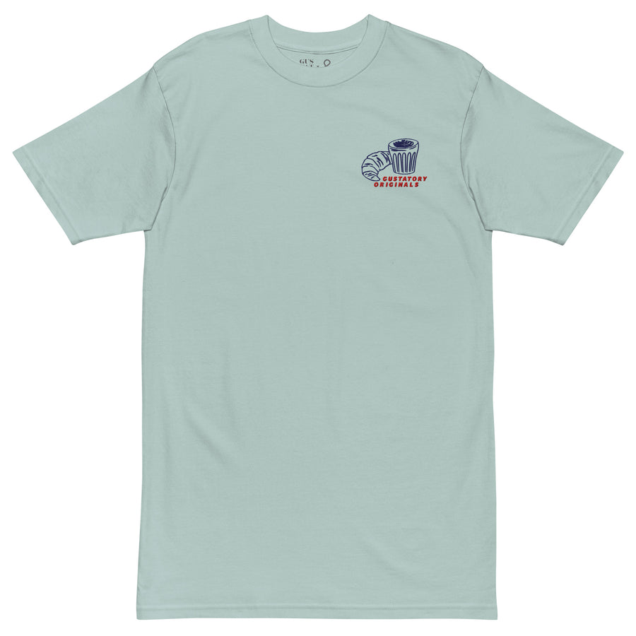 GUSTATORY Postcards From Sunday Originals Heavy Cotton Embroidered T-Shirt