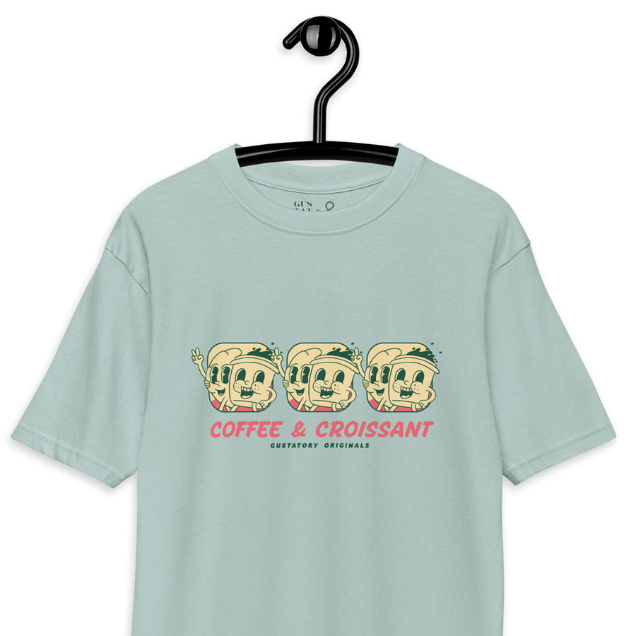 GUSTATORY Coffee & Croissant Originals Heavy Cotton T-Shirt