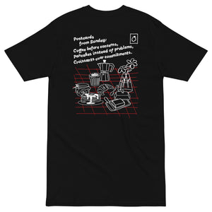 GUSTATORY Postcards From Sunday Originals Heavy Cotton Embroidered T-Shirt