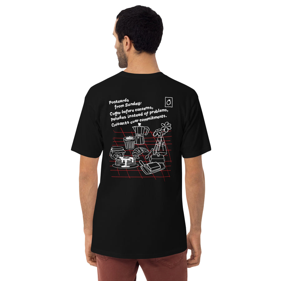 GUSTATORY Postcards From Sunday Originals Heavy Cotton Embroidered T-Shirt
