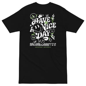 GUSTATORY Have A Nice Day Originals Heavy Cotton Embroidered T-Shirt