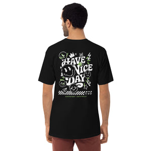 GUSTATORY Have A Nice Day Originals Heavy Cotton Embroidered T-Shirt