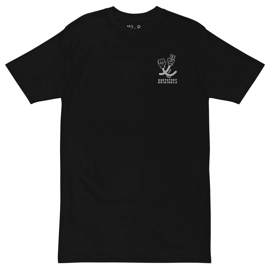 GUSTATORY Sustainability Crisis Originals Heavy Cotton Embroidered T-Shirt