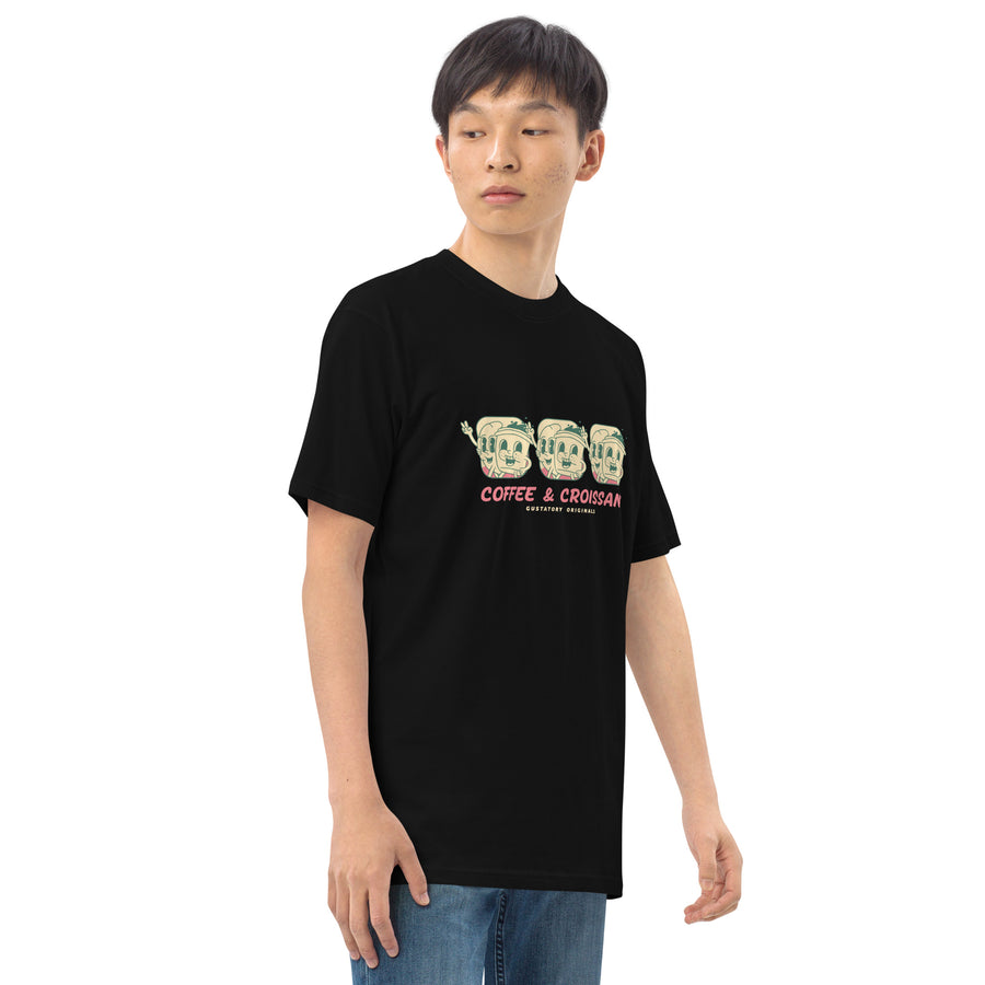 GUSTATORY Coffee & Croissant Originals Heavy Cotton T-Shirt