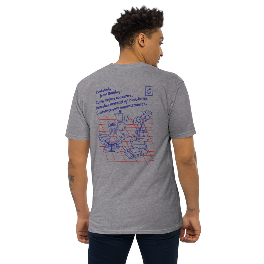 GUSTATORY Postcards From Sunday Originals Heavy Cotton Embroidered T-Shirt