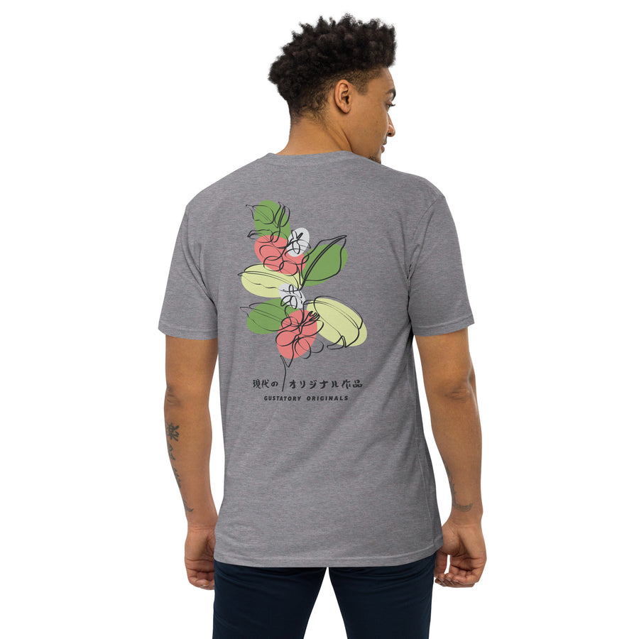 GUSTATORY Coffee Blossom Originals Heavy Cotton Embroidered T-Shirt