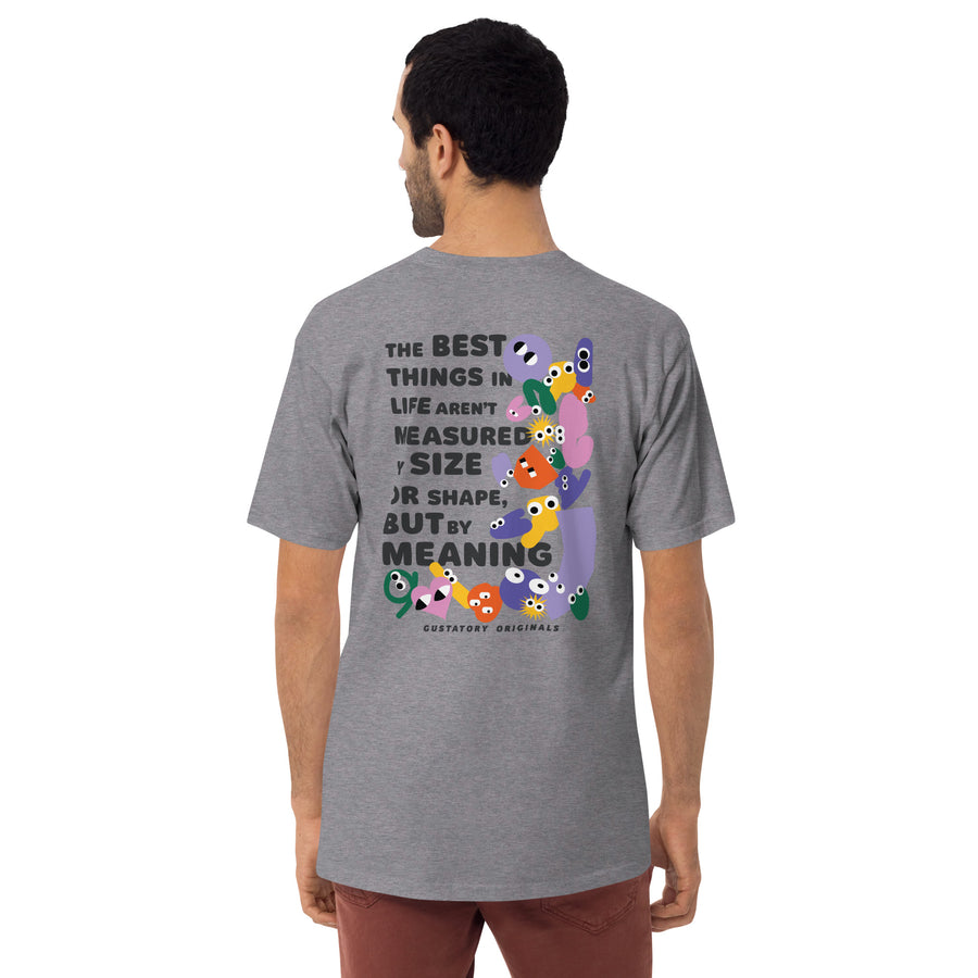 GUSTATORY Shapes & Sizes Originals Heavy Cotton Embroidered T-Shirt