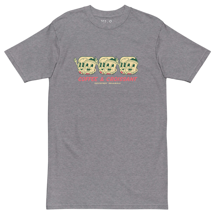 GUSTATORY Coffee & Croissant Originals Heavy Cotton T-Shirt