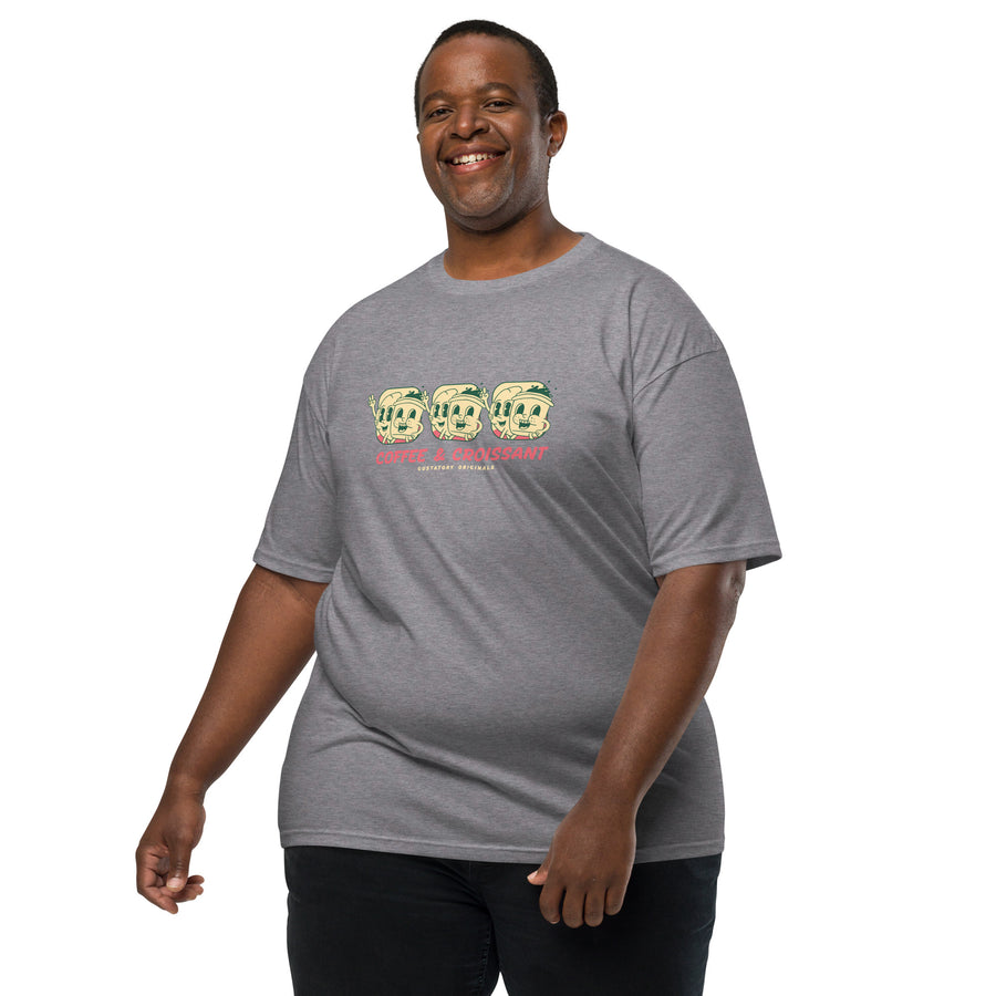 GUSTATORY Coffee & Croissant Originals Heavy Cotton T-Shirt