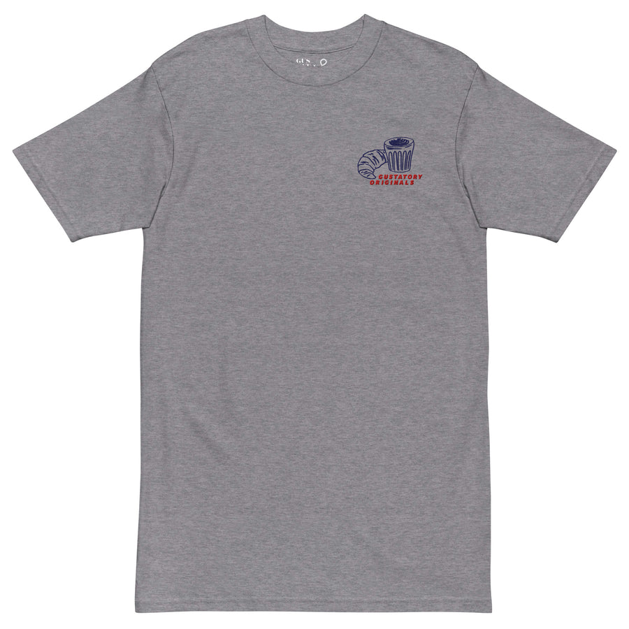 GUSTATORY Postcards From Sunday Originals Heavy Cotton Embroidered T-Shirt
