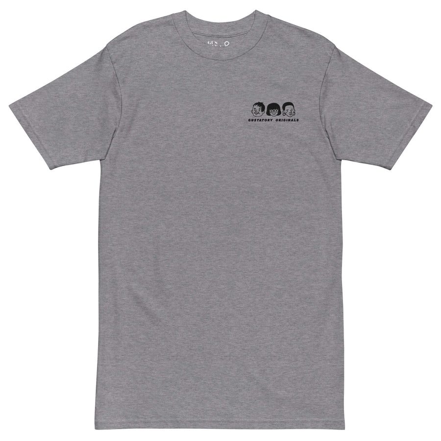 GUSTATORY Because No Good Day... Originals Heavy Cotton Embroidered T-Shirt