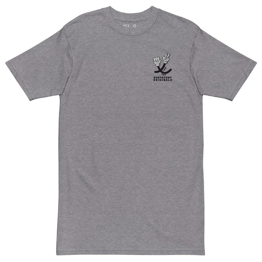 GUSTATORY Sustainability Crisis Originals Heavy Cotton Embroidered T-Shirt