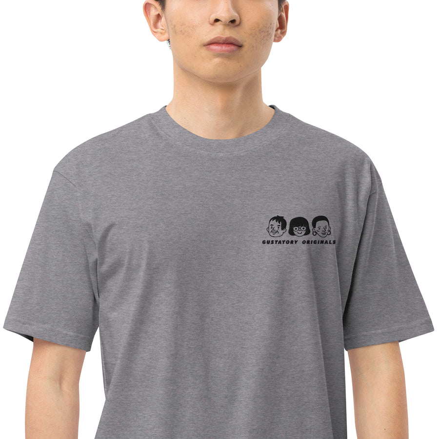 GUSTATORY Because No Good Day... Originals Heavy Cotton Embroidered T-Shirt