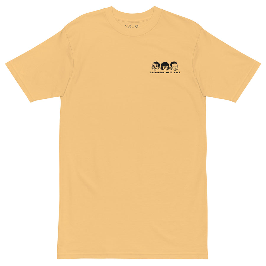 GUSTATORY Because No Good Day... Originals Heavy Cotton Embroidered T-Shirt