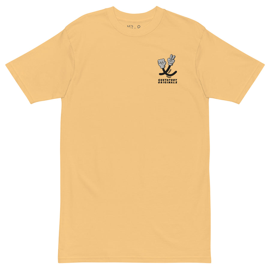 GUSTATORY Sustainability Crisis Originals Heavy Cotton Embroidered T-Shirt