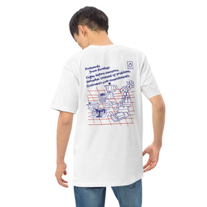 GUSTATORY Postcards From Sunday Originals Heavy Cotton Embroidered T-Shirt