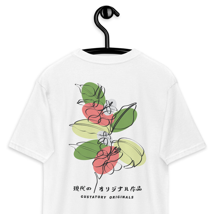 GUSTATORY Coffee Blossom Originals Heavy Cotton Embroidered T-Shirt