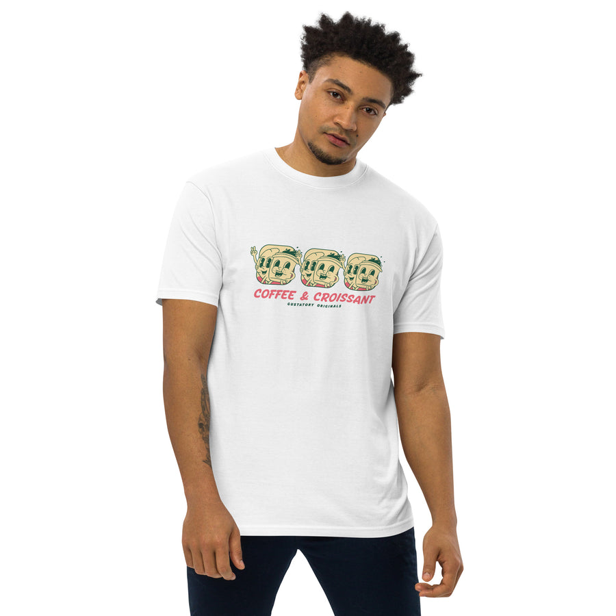 GUSTATORY Coffee & Croissant Originals Heavy Cotton T-Shirt