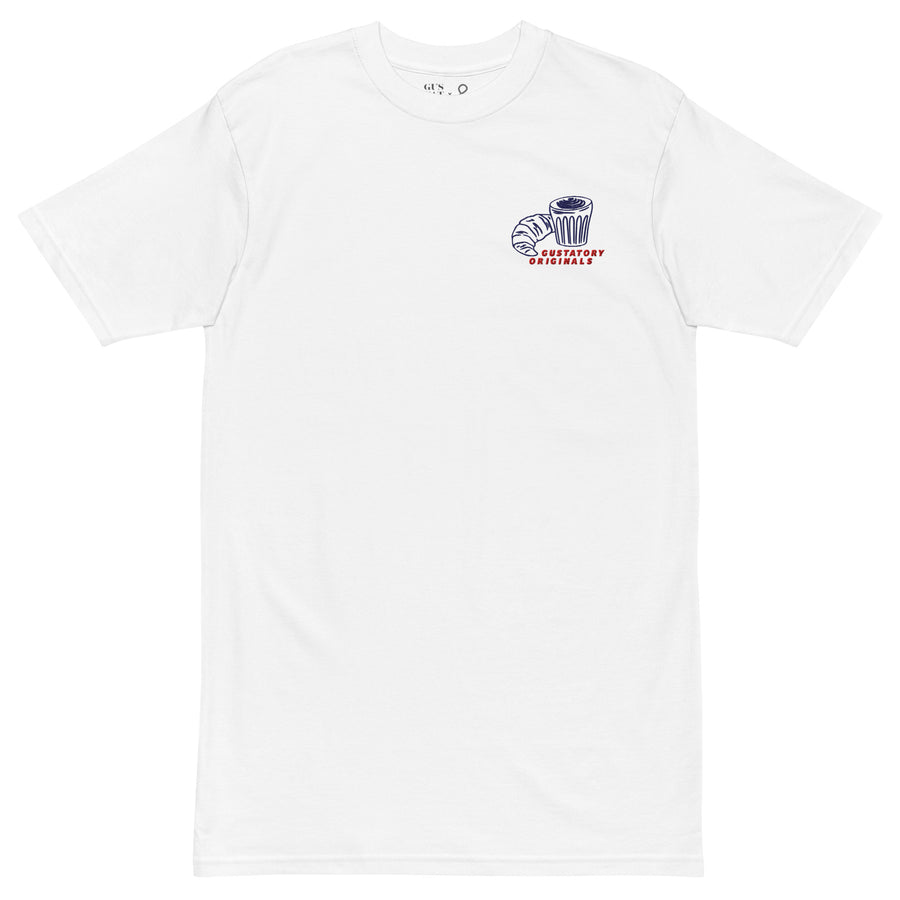 GUSTATORY Postcards From Sunday Originals Heavy Cotton Embroidered T-Shirt