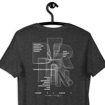 GUSTATORY Berlin Coffee Scene Cotton Embroidered T-Shirt