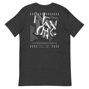 GUSTATORY New York Coffee Scene Cotton Embroidered T-Shirt