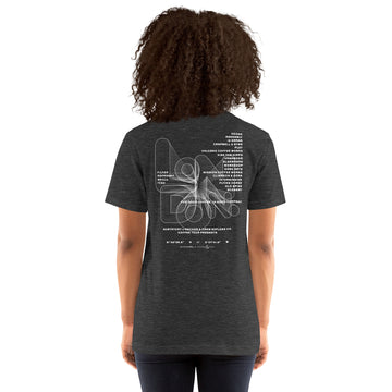 GUSTATORY London Coffee Scene Cotton Embroidered T-Shirt
