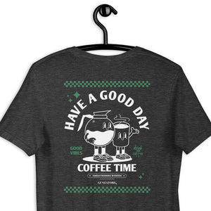 GUSTATORY Have A Good Day Cotton Embroidered T-Shirt