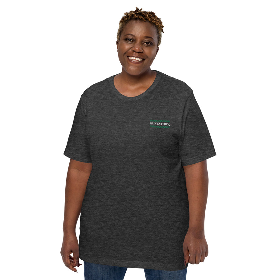 GUSTATORY Have A Good Day Cotton Embroidered T-Shirt
