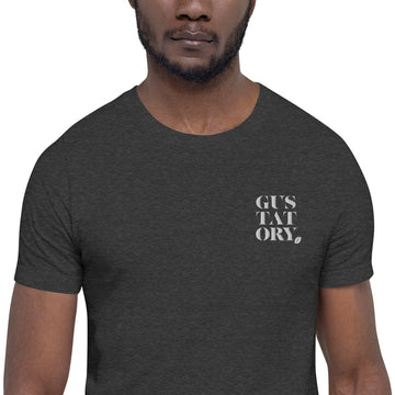 GUSTATORY Amsterdam Coffee Scene Cotton Embroidered T-Shirt