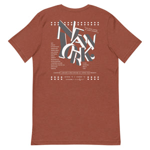 GUSTATORY New York Coffee Scene Cotton Embroidered T-Shirt