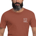 GUSTATORY Barcelona Coffee Scene Cotton Embroidered T-Shirt