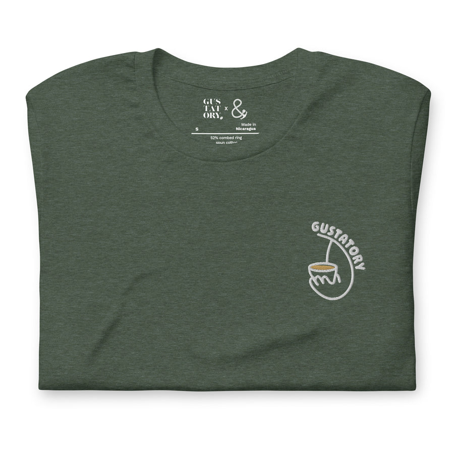 GUSTATORY Coffee Alchemist Cotton Embroidered T-Shirt