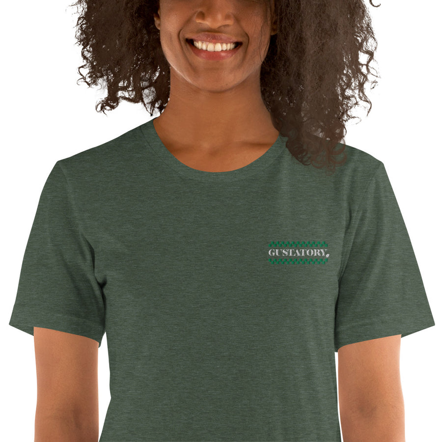 GUSTATORY Have A Good Day Cotton Embroidered T-Shirt