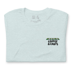 GUSTATORY Coffee & Chats Cotton Embroidered T-Shirt
