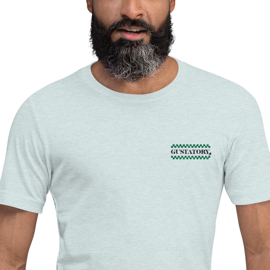 GUSTATORY Have A Good Day Cotton Embroidered T-Shirt