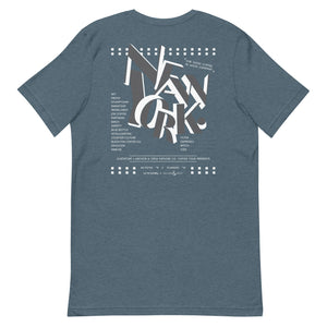 GUSTATORY New York Coffee Scene Cotton Embroidered T-Shirt