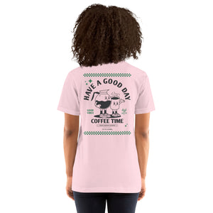 GUSTATORY Have A Good Day Cotton Embroidered T-Shirt