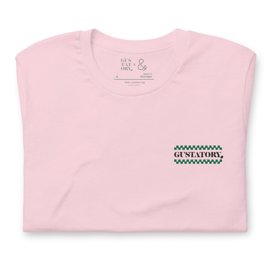 GUSTATORY Have A Good Day Cotton Embroidered T-Shirt