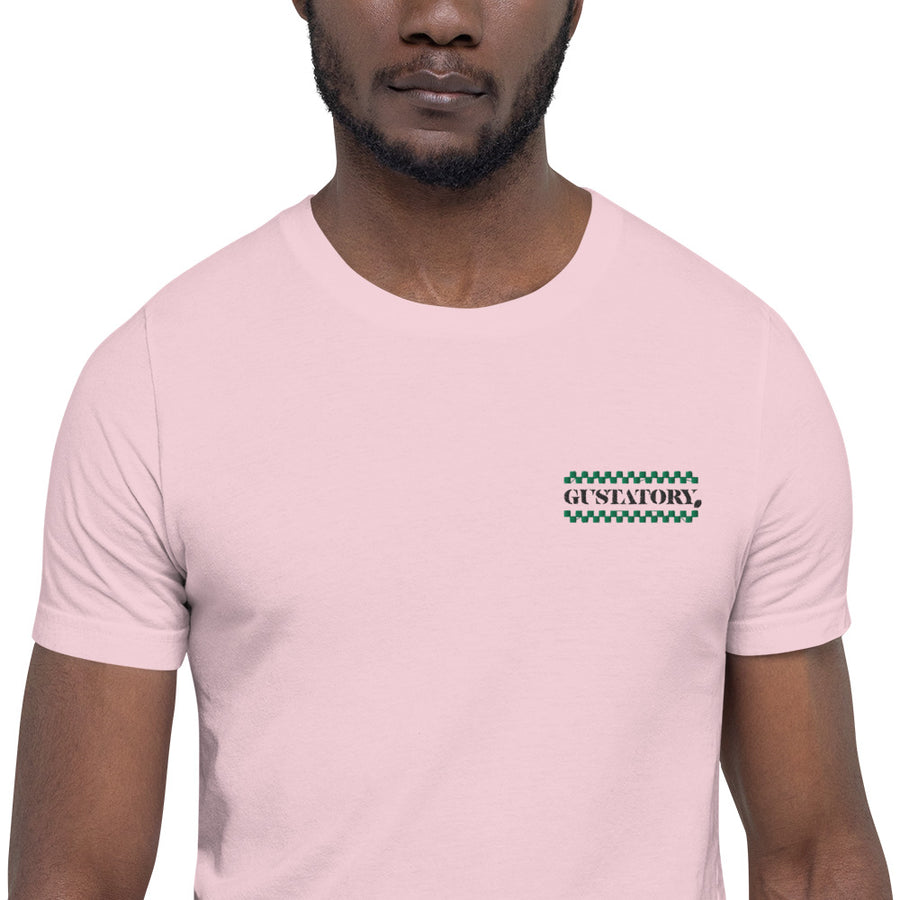 GUSTATORY Have A Good Day Cotton Embroidered T-Shirt