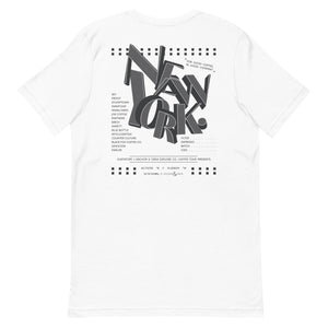 GUSTATORY New York Coffee Scene Cotton Embroidered T-Shirt