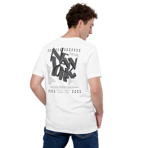 GUSTATORY New York Coffee Scene Cotton Embroidered T-Shirt