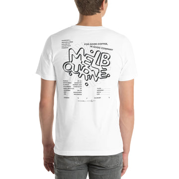 GUSTATORY Melbourne Coffee Scene Cotton Embroidered T-Shirt