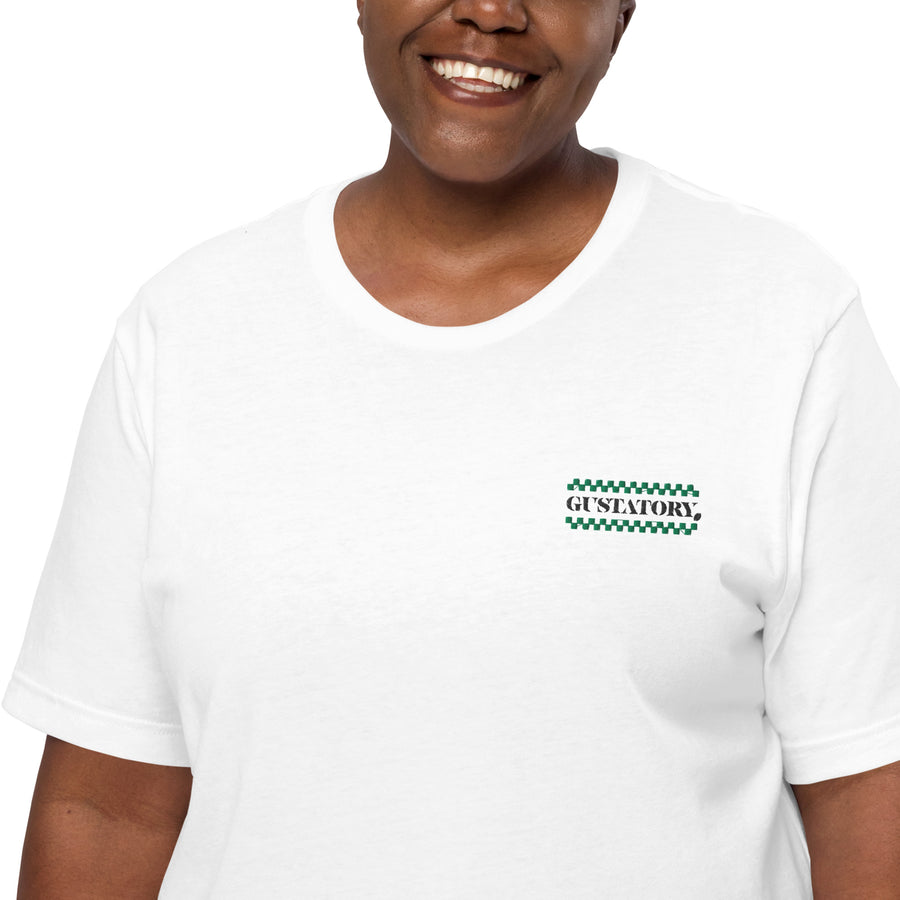 GUSTATORY Have A Good Day Cotton Embroidered T-Shirt