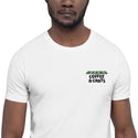 GUSTATORY Coffee & Chats Cotton Embroidered T-Shirt