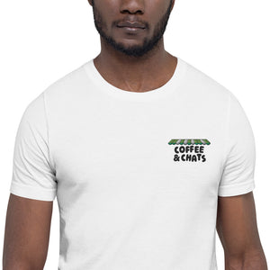GUSTATORY Coffee & Chats Cotton Embroidered T-Shirt