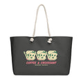 GUSTATORY Coffee & Croissant Originals Oversized Weekender Tote Bag