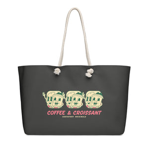 GUSTATORY Coffee & Croissant Originals Oversized Weekender Tote Bag